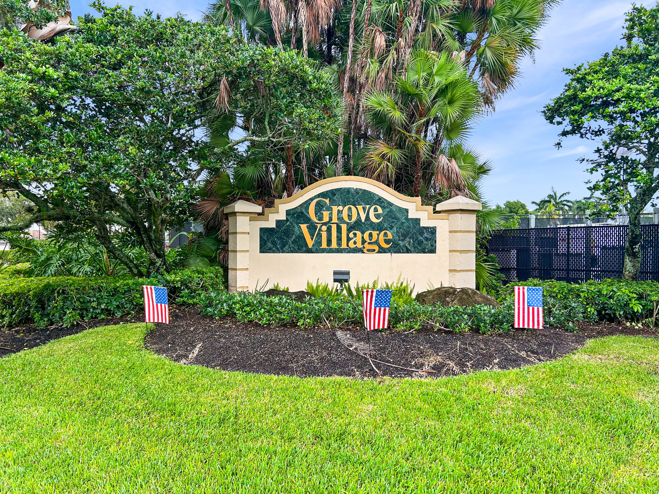 Grove Village community entrance monument, Boynton Beach FL